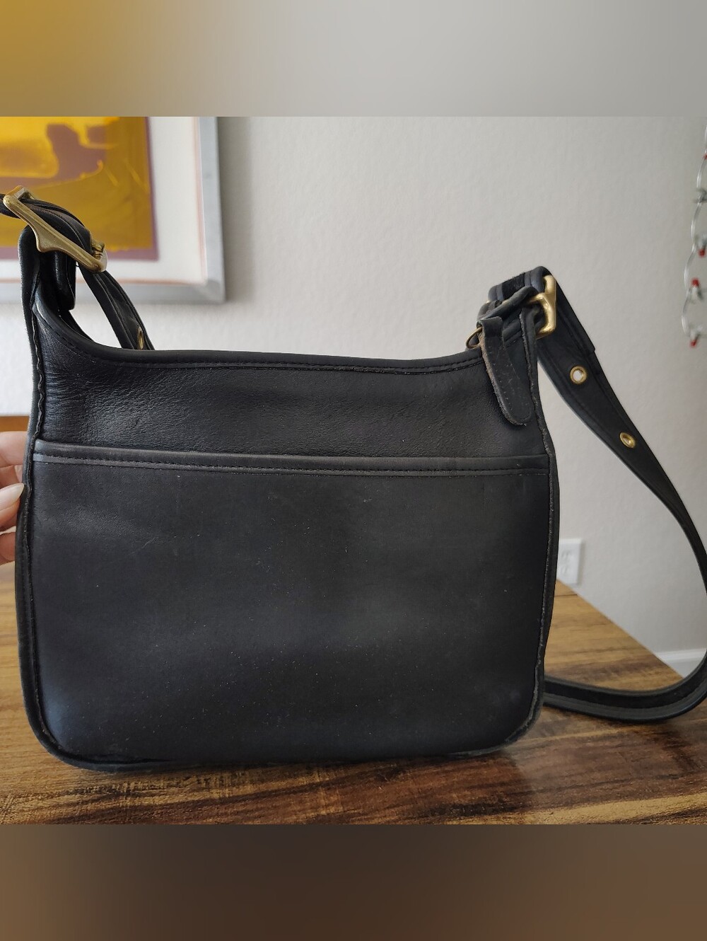 Vintage Coach Legacy Black Leather Shoulder or Crossbody Bag Y2k 2000